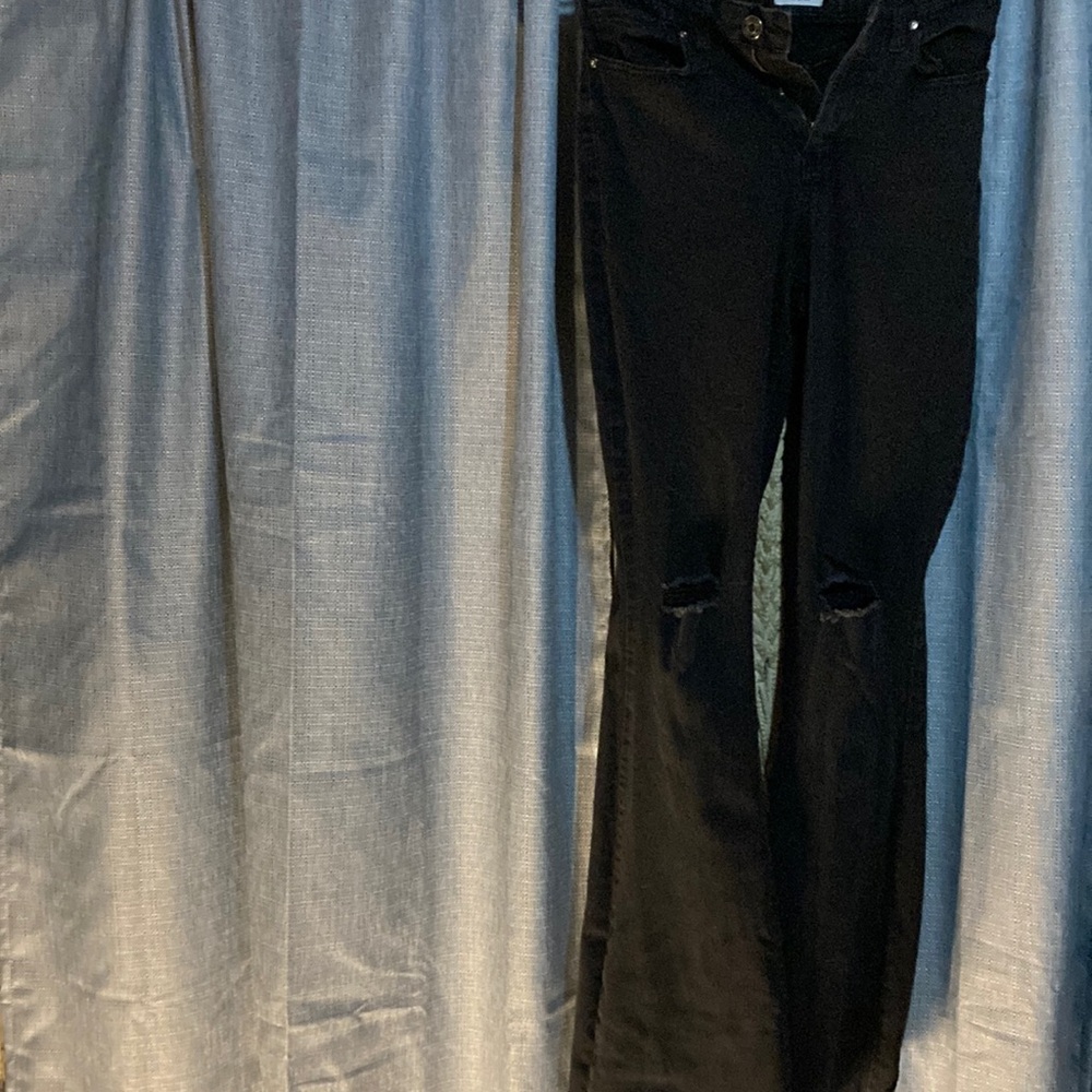 Black flare jeans